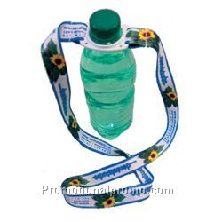 Imprinted promotional bottle holder lanyard