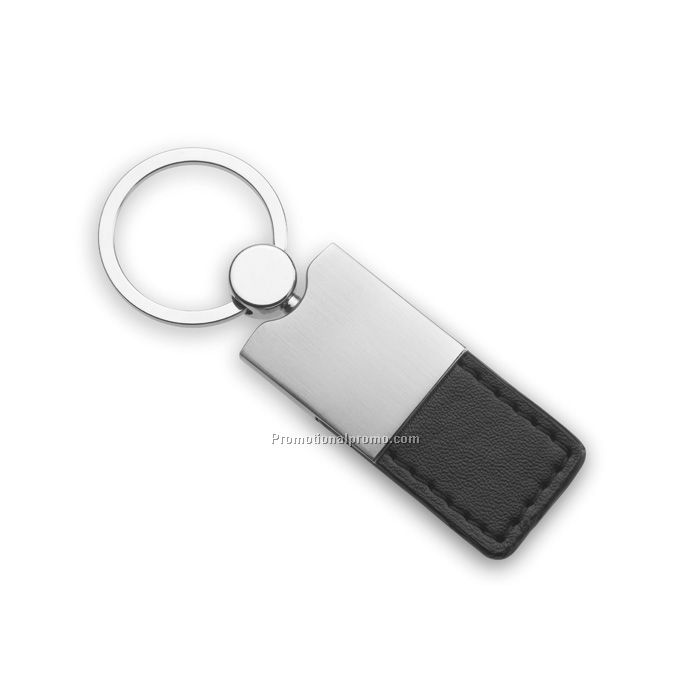 Metal leather keychain