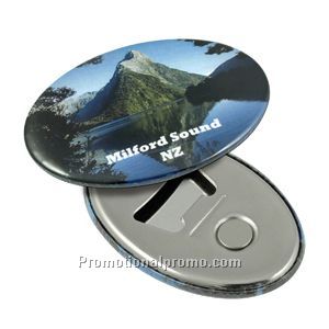 Magnetic metal bottle opener