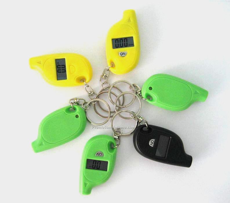 Digital tire pressure gauge keychain