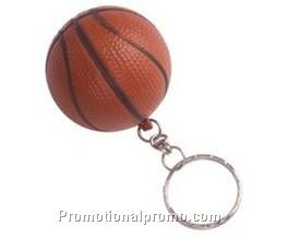 Basketball pu stress keychain