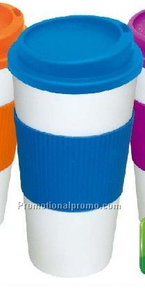 16oz Coffee Mug With Silicon sleeve