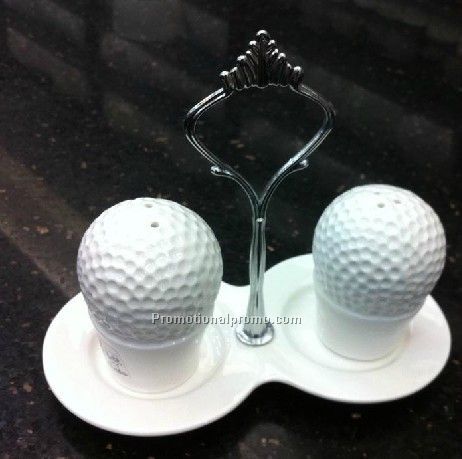 Golf Ball Salt & Pepper Shaker Set