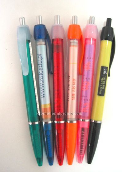 Promotional plastic banner pen