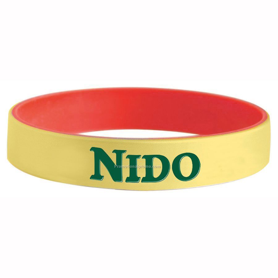 Double layer silicone bracelet