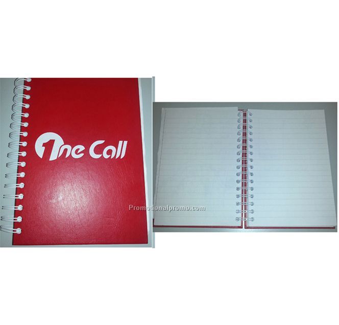 Imprinted coil notebook
