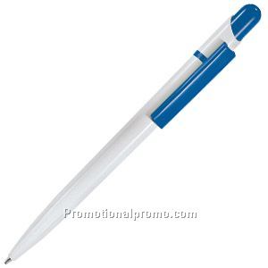 White plastic ballpoint pen