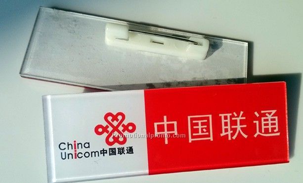 Custom-made name badge, plastic name plate