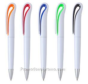 Carabiner shaped plastic ball pen