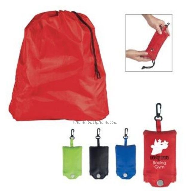 Foldable laundry bag with pouch