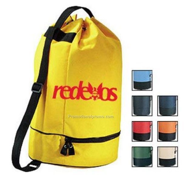 Durable polyester duffel bag