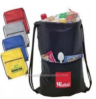 Drawstring cooler bag, cooler backpack